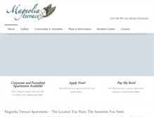 Tablet Screenshot of magnoliaterraceapts.com